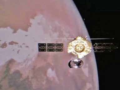 Satélite chinês envia selfie desde sua órbita em torno de Marte