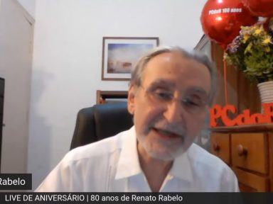 Renato Rabelo, na comemoração de seus 80 anos: “vamos reconstruir o Brasil após o retrocesso de Bolsonaro”