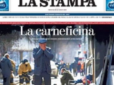 Jornal italiano apresenta foto de massacre ucraniano em Donetsk como ‘ataque russo’ a Kiev