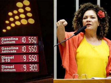 Com Bolsonaro, Brasil já ostenta gasolina de dois dígitos, critica Perpétua Almeida