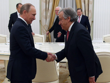 Secretário-geral da ONU se reúne em Moscou com Putin sobre o processo de paz na Ucrânia