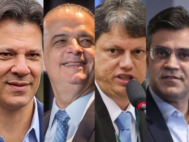SP: Haddad, 31,1%; França, 17,6%; Tarcísio 12,7% e Rodrigo Garcia, 3,8%, aponta Paraná Pesquisas