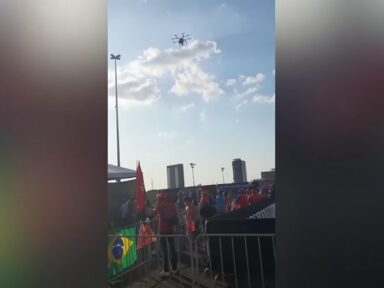 PM prende suspeitos de jogarem com drone fezes e urina em apoiadores de Lula e Kalil