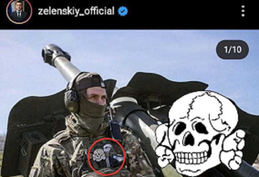 Na-publicacao-oficial-de-Zelensky-aparece-soldado-com-simbolo-das-SS-Totenkopf-no-peito-A-esquerda-da-foto-a-copia-do-emblema-ampliado.jpg