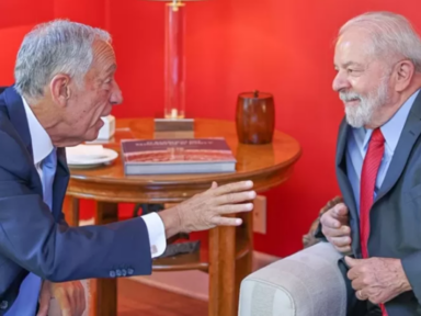 Lula se encontra com o presidente de Portugal, Marcelo Rebelo, em São Paulo