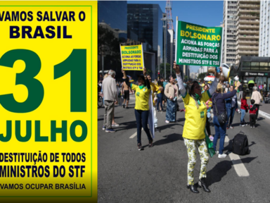 Fracassam os atos de 31 de julho em apoio ao golpe e a Bolsonaro