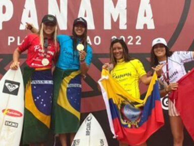 Com Sophia Medina e Laura Raupp, Brasil conquista ouro e prata no Panamericano de Surfe