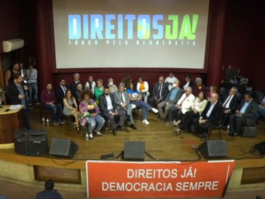 Ato do Direitos Já! reúne líderes de 13 partidos em defesa das eleições e contra o golpe