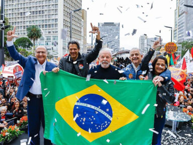 Haddad e França afirmam que o Brasil e São Paulo seguirão “remando juntos para o lado certo da história”