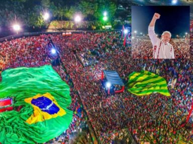 “Bandeira brasileira não é do genocida, é do povo brasileiro”, diz Lula no Piauí