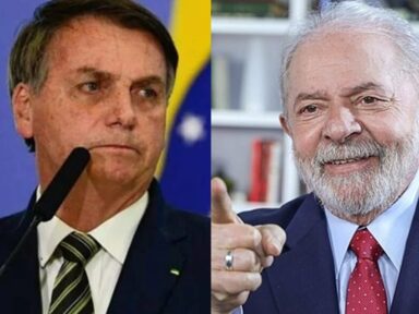 Segundo o Ipec, Lula tem 55% dos votos válidos e Bolsonaro, 45%, no segundo turno