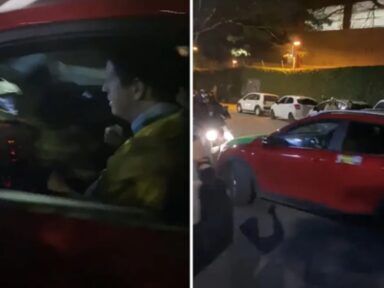 Ex-ministro Ricardo Salles derruba moto de entregador e não presta socorro
