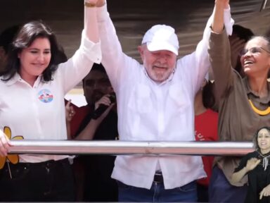 Lula, Simone e Marina em Minas defendem aumento do salário mínimo e condenam “presidente desumano”