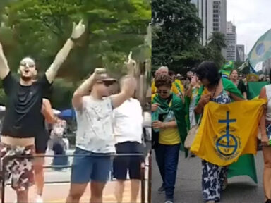 Bolsonaristas fazem ato golpista na Paulista e são recebidos com vaias e gritos “perdeu, mané”