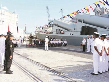 Exercícios militares conjuntos reúnem marinhas da Rússia, China e África do Sul