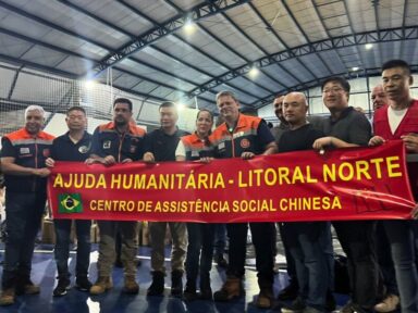 Comunidade chinesa do Brasil doa 17 toneladas de suprimentos às vítimas das chuvas no litoral de SP