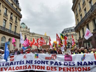Franceses contra Macron e sua ‘reforma previdenciária’: “não aceitamos que nos roubem dois anos”