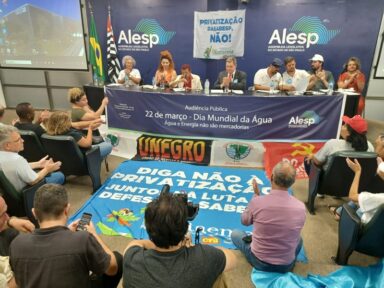 “Vamos defender a Sabesp e impedir que privatizem nossa água”, afirmam deputados na Alesp