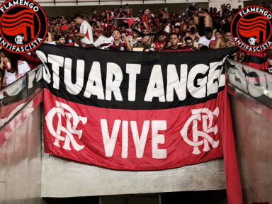 “Stuart Angel vive”: Torcedores do Flamengo estendem faixa durante clássico no Maracanã
