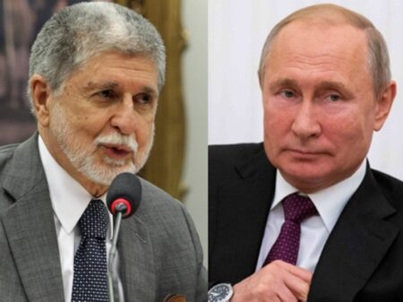 Brasil envia Amorim ao Kremlin e o ex-chanceler foi recebido por Vladimir Putin e Serguei Lavrov