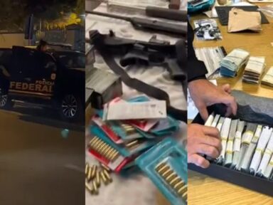 PF apreende arsenal e maços de dinheiro dos financiadores do terrorismo de 8 de janeiro