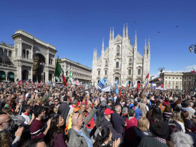 Cresce na Itália a mobilização contra envio de armas para o regime de Kiev