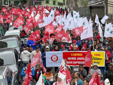 Metalúrgicos saem às ruas contra juros do BC e denunciam “sabotagem de Campos Neto ao país”