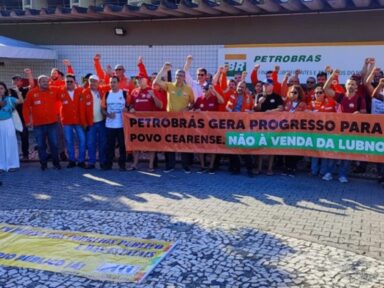 Petroleiros fazem protestos e iniciam greve no Ceará contra privatização da refinaria Lubnor