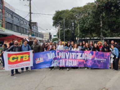 Estudantes de SP e trabalhadores fazem semana de protestos contra privatização da Sabesp