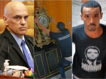 Moraes mantém prisão do vândalo que arrebentou relógio raro do Planalto