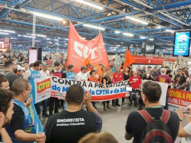 Ato denuncia pacote de privatizações de Tarcísio: “Viola direito da população à água e ao transporte”