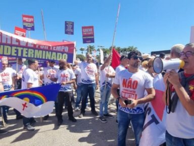 Metroviários de Pernambuco protestam em Brasília pela retirada da CBTU do plano de privatizações