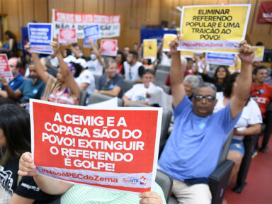 MG: movimentos sociais repudiam manobra de Zema para privatizar Copasa, Cemig e Gasmig