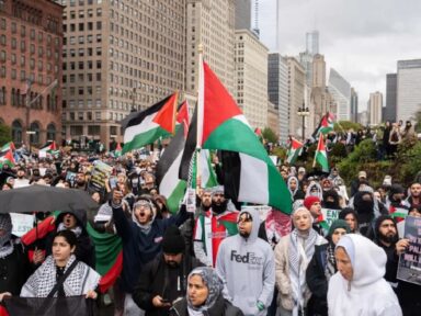 Manifestantes nas ruas de NY, Dallas, Detroit e Chicago: “Parem o genocídio na Palestina”