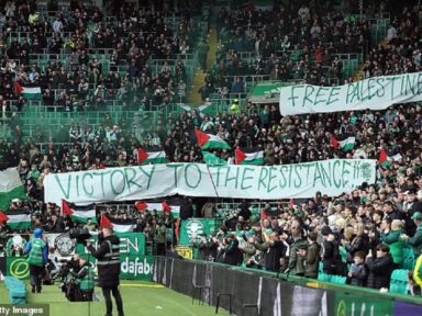 Torcida do Celtic faz ecoar em estádio escocês apoio aos palestinos de Gaza