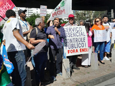 Protesto na Paulista denuncia descaso da privatizada Enel com população após apagão em SP