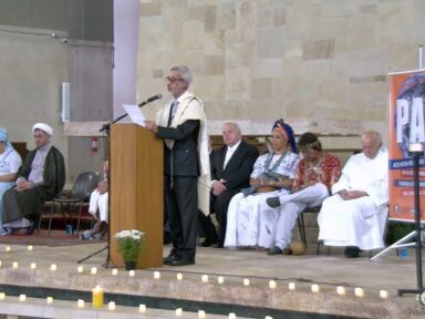 Ato reúne religiosos pela paz em Gaza: “Não podemos mais fechar os olhos para as atrocidades”