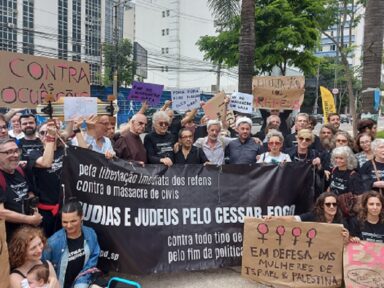 “Cessar-fogo imediato e fim ao massacre em Gaza”, exigem manifestantes judeus em SP