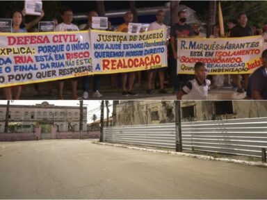 Vítimas da Braskem fazem manifestação exigindo justiça e reparação
