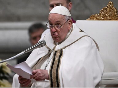 Papa exige no Natal fim dos bombardeios em Gaza