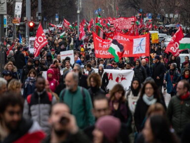 Italianos vão às ruas contra massacre de palestinos por Israel
