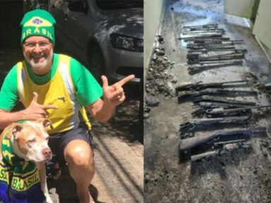 Bolsonarista foge após explosão de apartamento onde estocava 111 armas, granadas e 3 mil munições