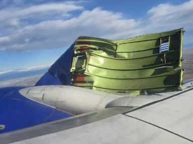 Turbulência sem fim na Boeing: 737 faz pouso de emergência após queda da cobertura do motor