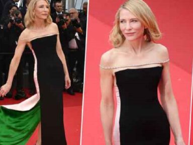 Atriz Cate Blanchett veste cores da Palestina no Festival de Cinema de Cannes
