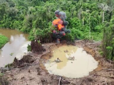 Forças Armadas destroem 5 acampamentos de garimpo ilegal em terra Yanomami