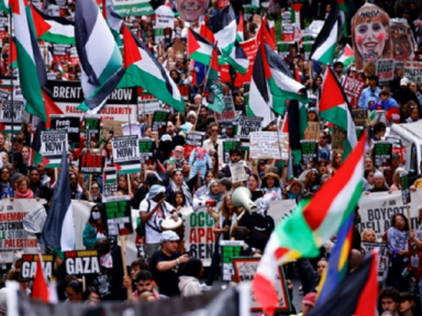 Londrinos exigem que Inglaterra suspenda envio de armas ao regime de Netanyahu