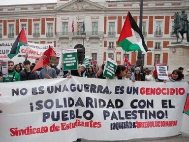 200 entidades sindicais e estudantis espanholas fazem greve contra o genocídio israelense