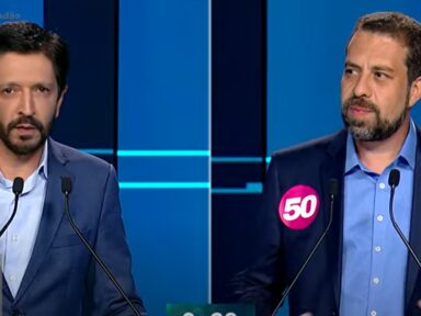 Boulos denuncia Enel e Nunes defende privatização de cemitério e da Sabesp, em debate na Record