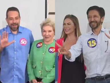 Ao votarem, Boulos diz que confia na “mudança” e Nunes afirma que está “otimista”