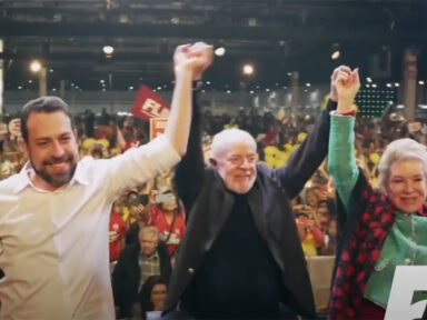No programa eleitoral, Boulos agradece apoio de Tabata e defende “voto pela mudança” em São Paulo